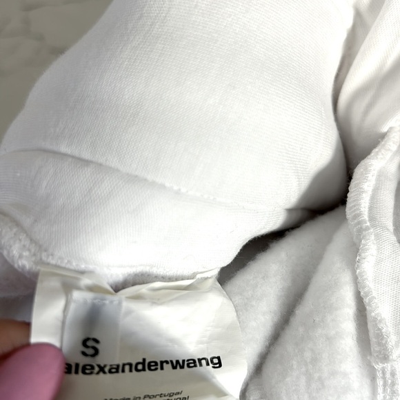 Alexander Wang Foundation Terry Classic Sweatpant Joggers in White size small - Picture 12 of 13
